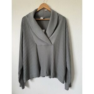 Nike Yoga Pullover Luxe Ribbed Cover-Up Long‎ Sleeve 2X Shawl Collar DN6510-073